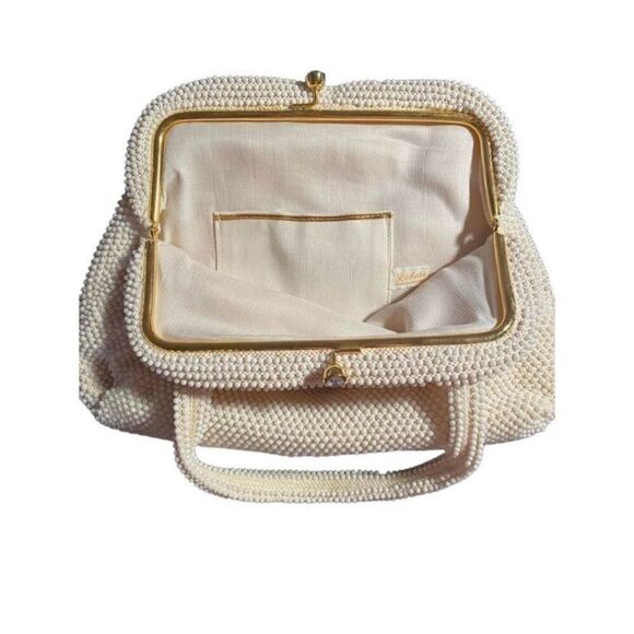 Richere Walborg vintage 60s beaded white purse evening bag - Picture 3 of 8